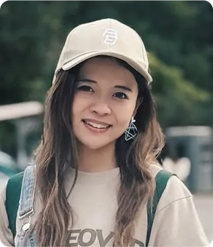Pokay smiling outdoors