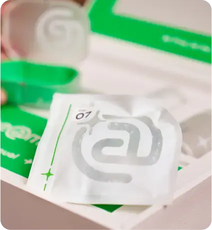 Beame 透明牙箍安全衛生,每個透明牙箍獨立包裝。