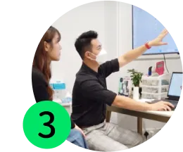 完成方案細節講解到門診 3D 口腔掃描